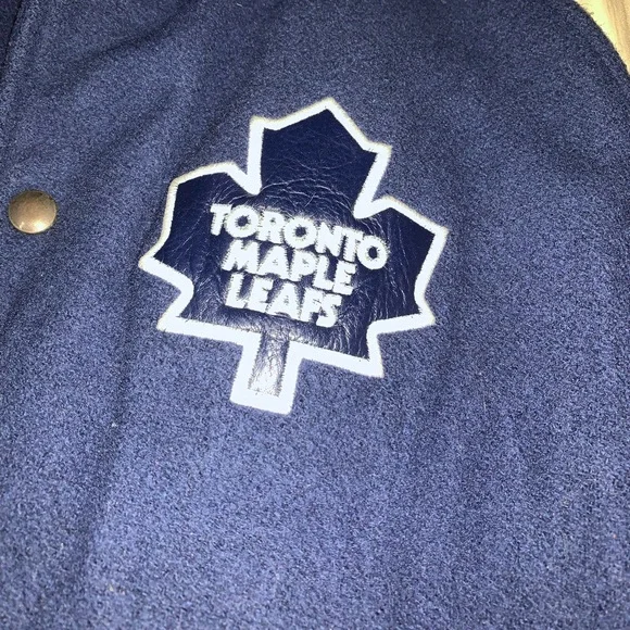 Vintage Toronto Maple Leafs NHL Nike 2000’s Wool & Leather Jacket Size XXL TML - Picture 5 of 11